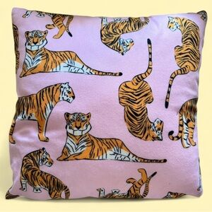 Tiger Print Pink Pillow